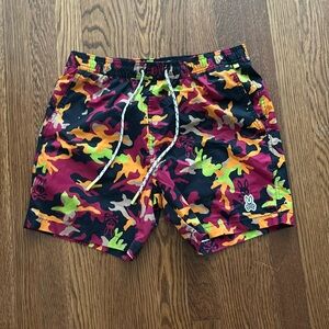 Psycho Bunny swim trunks.